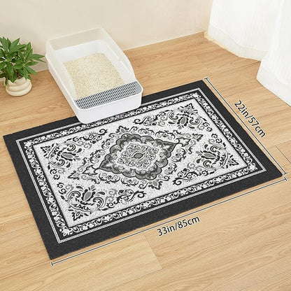 Unicorn Catcher Cat Litter Mat 33" x 22" Non-Slip Litter Box Mat Washable - Image 6