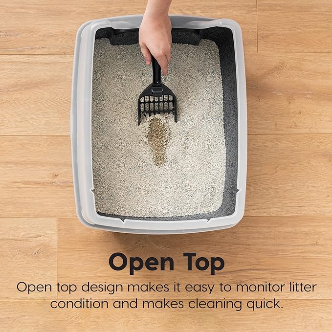 IRIS USA Cat Litter Box Large Open Top - Image 3