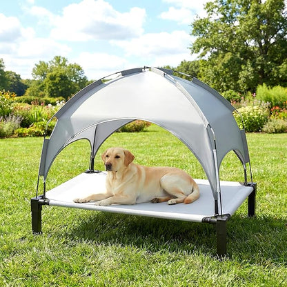 Heeyoo Elevated Dog Bed with Removable Canopy, Portable Dog Cot with Sun - Image 7