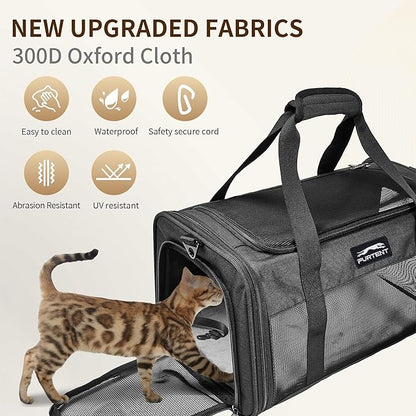 TSA Approved Pet Carrier for Small Cats and Puppies, Soft-Sided and Foldable - Image 4