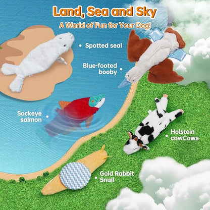 Nocciola Squeaky Dog Toys, No Stuffing Dog Toys - Image 2