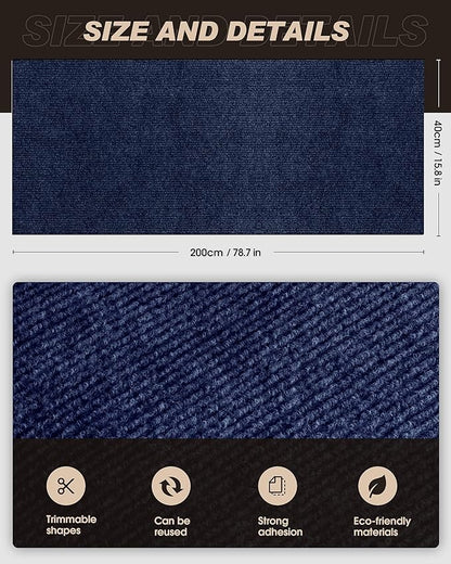 VIVOYAN 78.7"x15.8" Cat Scratch Mat, Trimmable Self-Adhesive Carpet, DIY Climb - Image 2