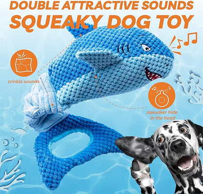 Dog Toys for Large Dogs, Squeaky Dog Toys for Aggressive Chewers, Plush Dog - Image 4