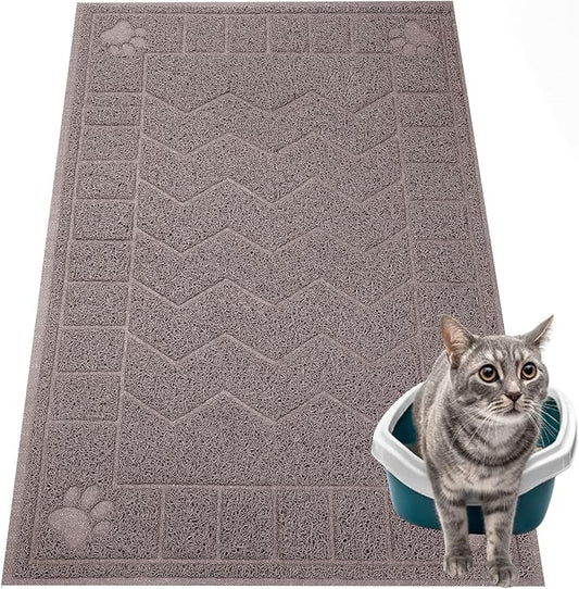 Cat Litter Mat, Litter Trapping Mat Soft on Kitty Paws, Waterproof, Easy Clean by Motsamla