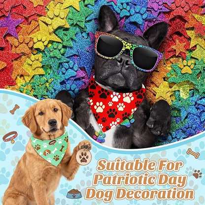 50 Pcs Paw Prints Dog Bandanas Bulk Bone Bandanas - Image 6