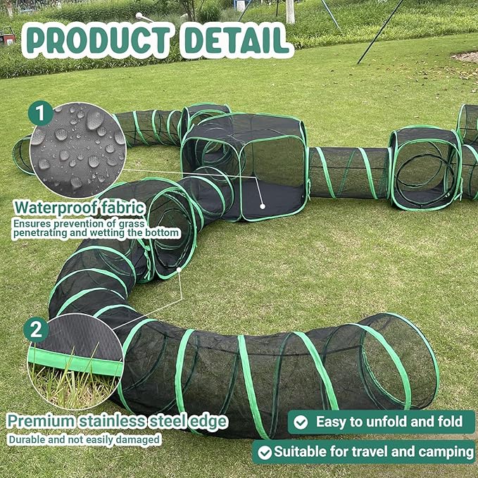 Pawtenda Outdoor Cat Enclosures, 10 in 1 Cat Tent - Image 4