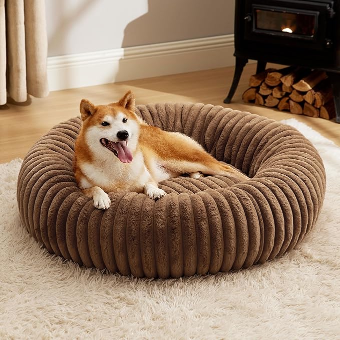 Bedsure ComfyFleece™ Donut Large Dog Bed by Unknown