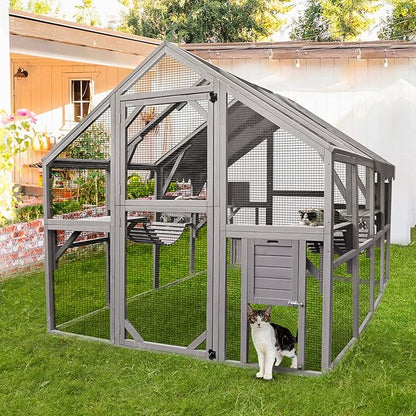 Aivituvin Catio Outdoor Cat Enclosure Large Cat Run - Image 2