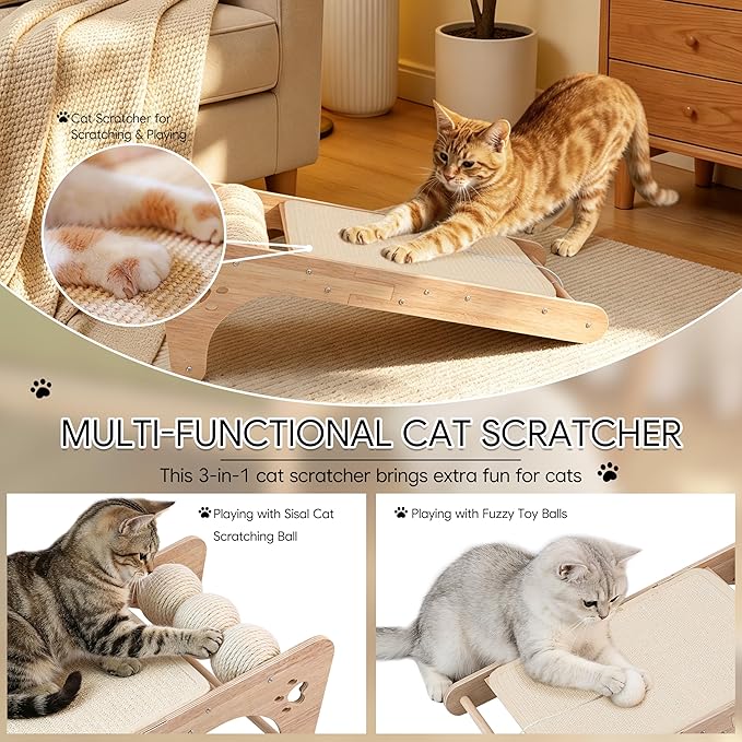 Cat Scratcher for Indoor Cats, Sisal Cat Scratching Board - Image 3