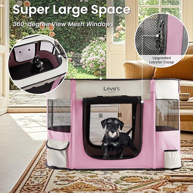 Love's cabin Pet Puppy Dog Playpen, Large Dog Tent Crates Cage Indoor/Outdoor - Image 7