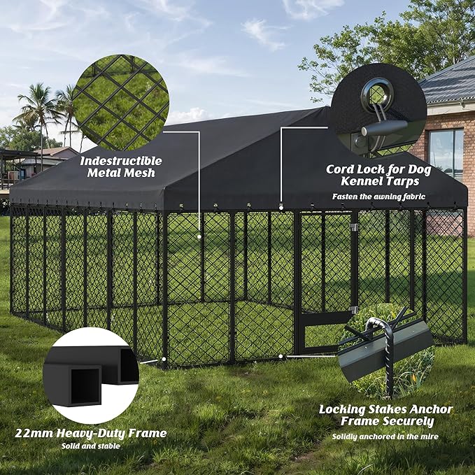 10x10FT Dog Kennel Outdoor - Image 5