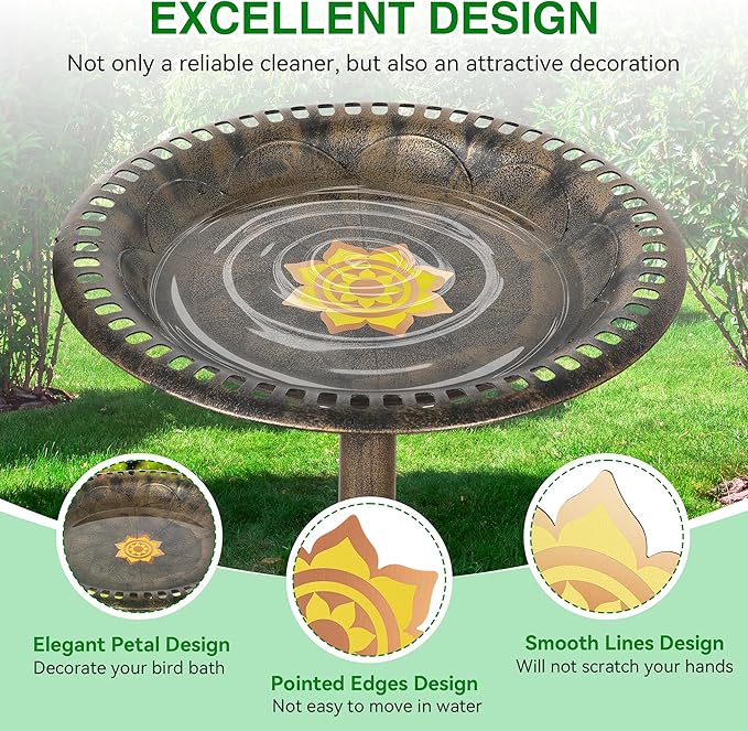 Saillong 4 Pack Bird Bath Copper Disk, Reinforced 99.99% Pure Copper Bird Bath - Image 4