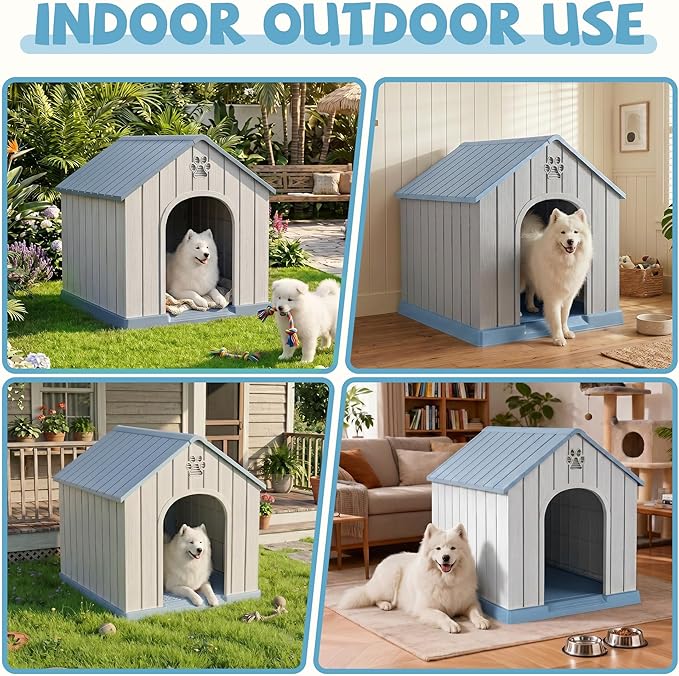 EFU Large Dog House Outdoor Indoor, Waterproof Dog House - Image 2