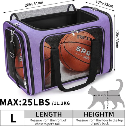 Soft-Sided Cat/Dog/Pet Carrier, Collapsible Pets Travel Carriers - Image 3
