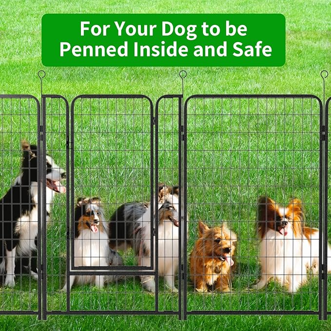 Kfvigoho Dog Playpen Outdoor Extra Wide 8 Piece Panels Heavy Duty Dog Fence 50" - Image 5