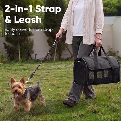 FUKUMARU Cat Carrier, Light & Airy Pet Carrier, 2-in-1 Shoulder Strap Leash - Image 4