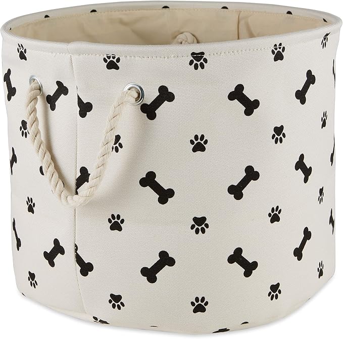 Bone Dry Pet Storage Collection Paw and Bone Print, Medium Round - Image 2