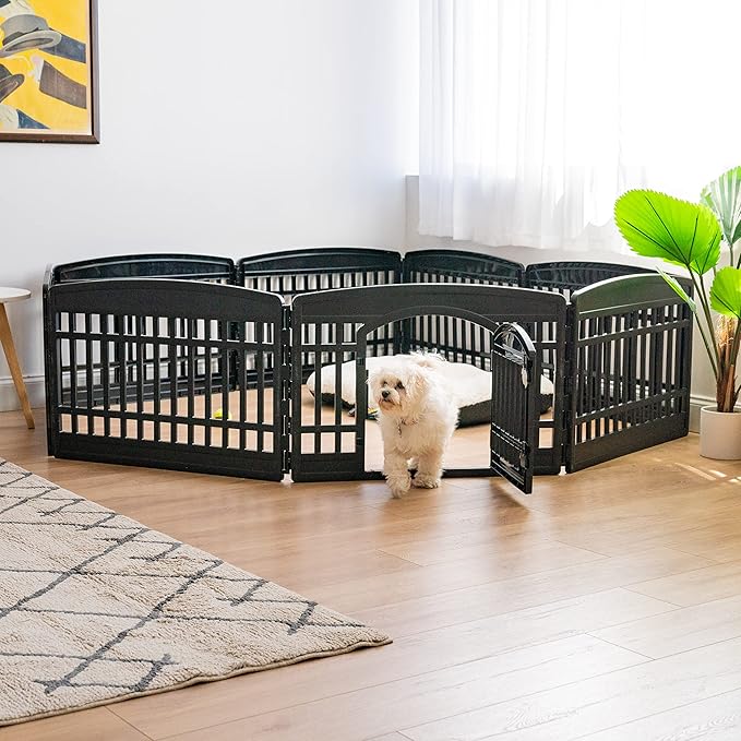 IRIS USA 24" Dog Playpen 8-Panel Pet Exercise Pen - Image 8