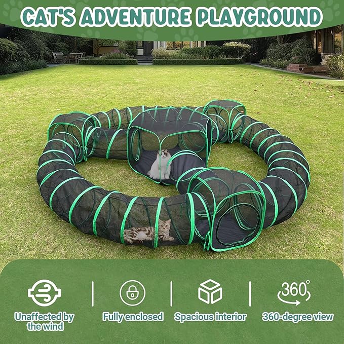Pawtenda Outdoor Cat Enclosures, 10 in 1 Cat Tent - Image 3