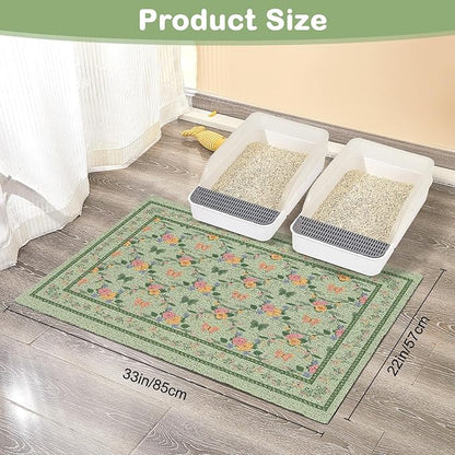 Unicorn Catcher 33x22 inches Cat Litter Mat Non-Slip Bottom Litter Box Mat - Image 6