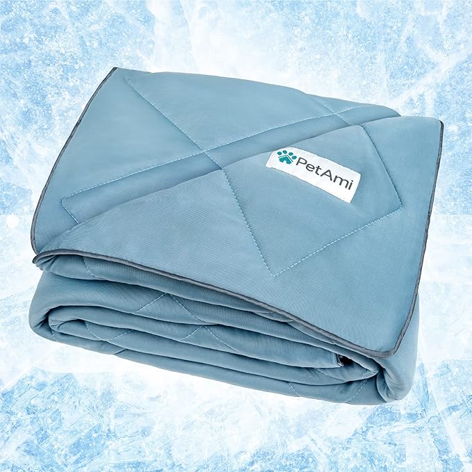 PetAmi Premium Cooling Dog Blanket | Lightweight Fluffy Pet Throw Blanket Bed by PetAmi