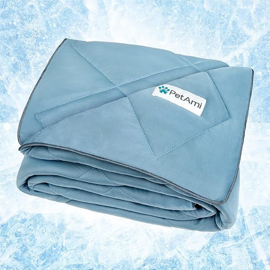 PetAmi Premium Cooling Dog Blanket | Lightweight Fluffy Pet Throw Blanket Bed by PetAmi