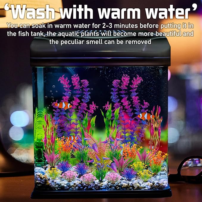 Ameliade 25pcs Fish Tank Artificial Plastic Plants Decorations Large Aquarium - Image 5