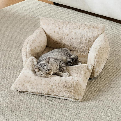 Hollypet Cat Bed Fluffy Plush Multifunctional Double-Layer Machine Washable - Image 6