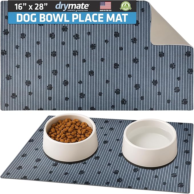 Drymate Pet Bowl Placemat, Dog & Cat Food Feeding Mat by Drymate