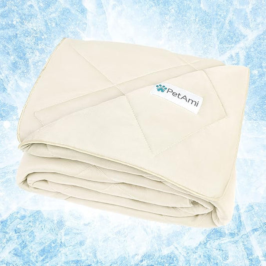 PetAmi Premium Cooling Dog Blanket | Lightweight Fluffy Pet Throw Blanket Bed by PetAmi