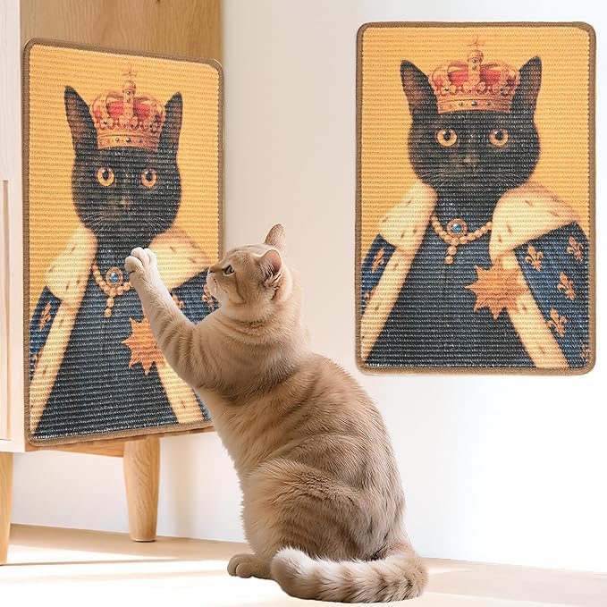 Sisal Cat Scratcher Mat, Cat Wall Scratcher by LESISSMER