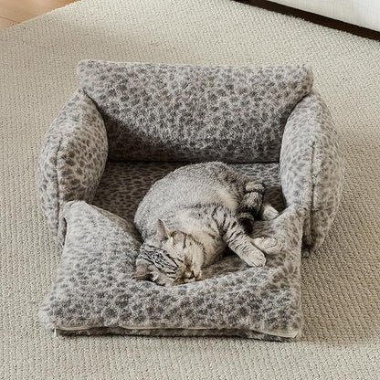 Hollypet Cat Bed Fluffy Plush Multifunctional Double-Layer Machine Washable - Image 6