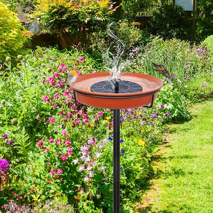 35.5In Freestanding Birdbaths Bowl Outdoor, Standing Garden Bird Bath Bird - Image 3