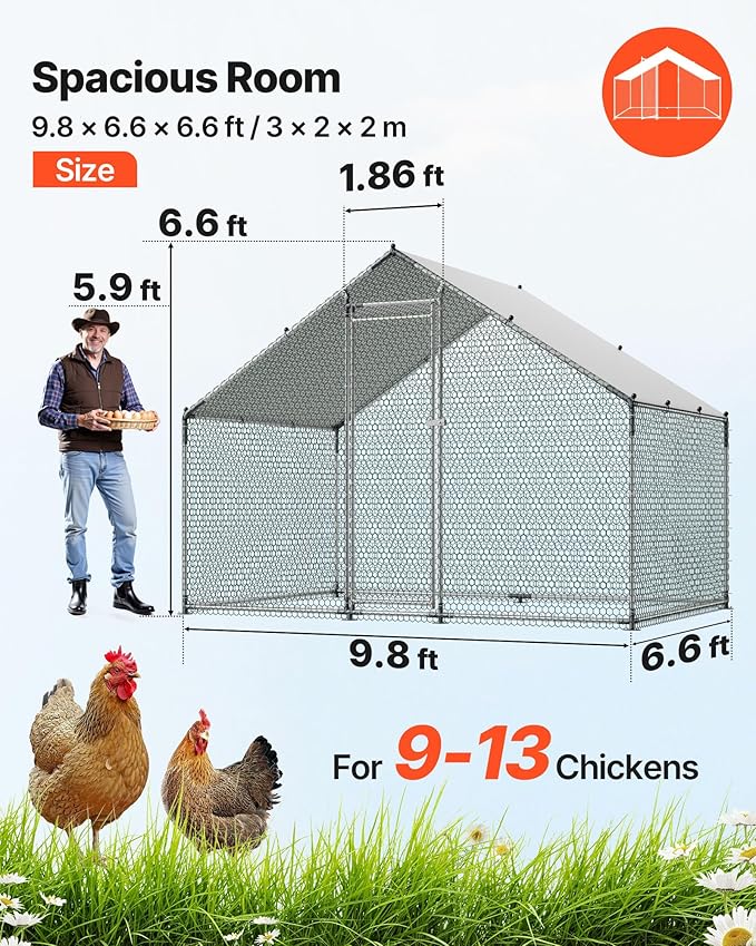 VEVOR Large Metal Chicken Coop - Image 2