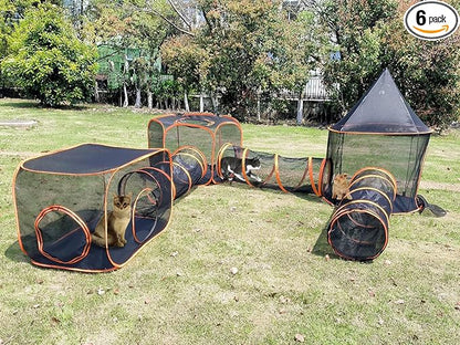 6 in 1 Cat Enclosure Cat Tunnel by Gaorui