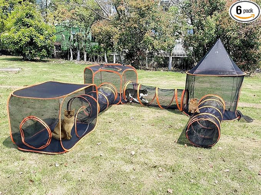 6 in 1 Cat Enclosure Cat Tunnel by Gaorui