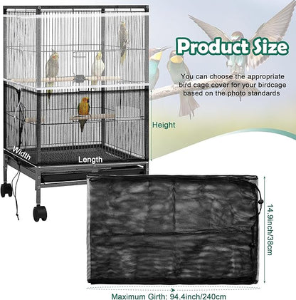 Catcan 2 Pack Bird Cage Seed Catcher Guard, Bird Cage Cover, Heavy Duty - Image 2