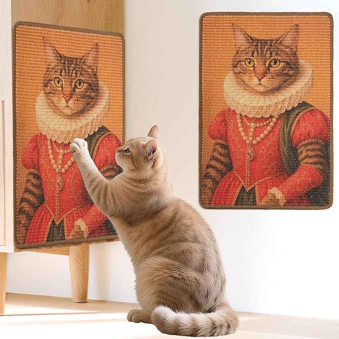 Sisal Cat Scratcher Mat, Cat Wall Scratcher by LESISSMER