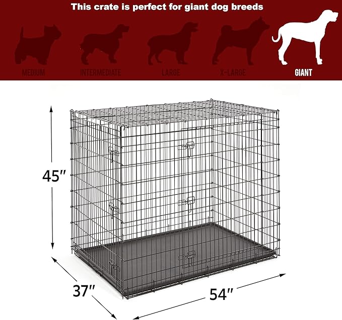 Solutions by MidWest Homes for Pets 54-Inch Drop Pin Crate for Giant Breeds - Image 6
