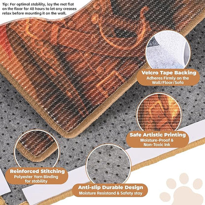 Sisal Cat Scratcher Mat, Cat Wall Scratcher - Image 3