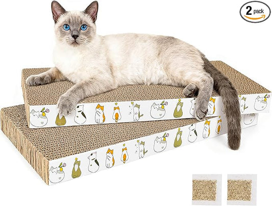 PatiencET 2 Pack Cardboard Cat Scratcher Pad by patiencET