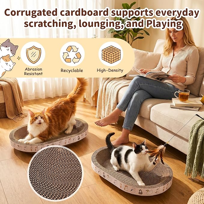 PatiencET Oval Cat Scratcher Lounge - Image 4