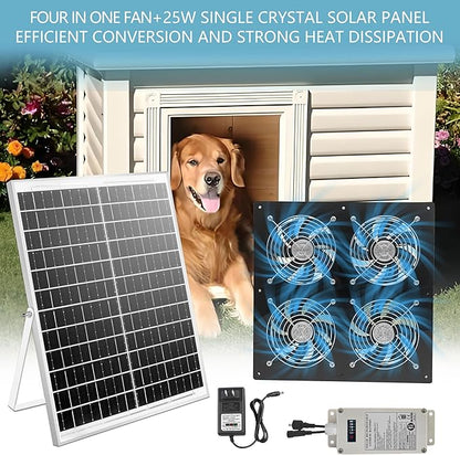 HNRLOY Solar Exhaust Fan for Greenhouse, Solar Chicken Coop Fan - Image 5