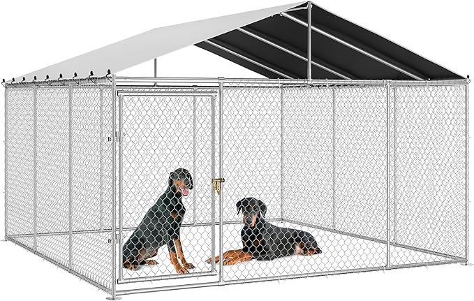 DWVO 14.8'x14.8' Large Outdoor Dog Kennel by DWVO