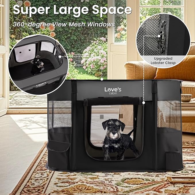 Love's cabin Pet Puppy Dog Playpen, Medium Dog Tent Crates Cage Indoor/Outdoor - Image 7