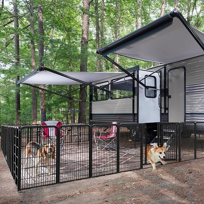 Yaheetech Dog Playpen Outdoor, 32 inch 12 Panels Dog Pen Indoor Heavy Duty - Image 2