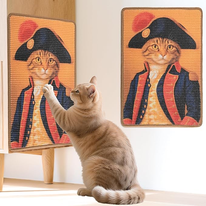 Sisal Cat Scratcher Mat, Cat Wall Scratcher by LESISSMER