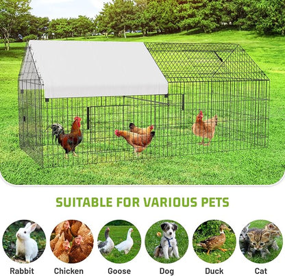 NUGRIART Metal Chicken Coop 86"×40"×40" Chicken Run - Image 6