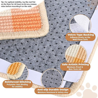 Cat Scratcher Mat, Natural Sisal Cat Scratch Pad, 23.6x15.7 Inch Horizontal Cat - Image 3