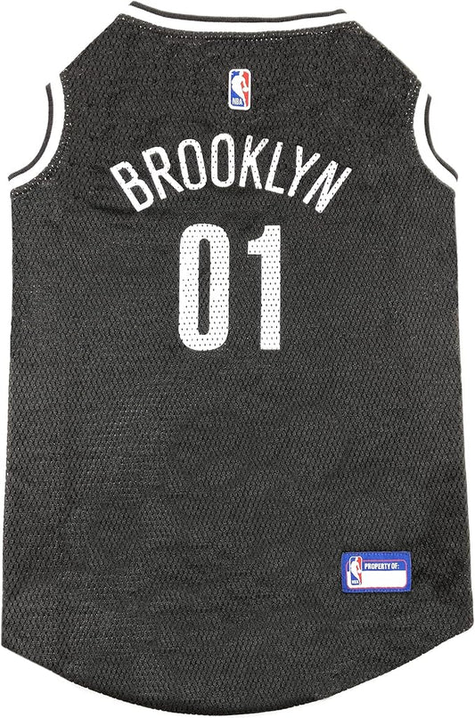 NBA PET Jersey Brooklyn NETS Basketball Dog Jersey, Medium. Best Licensed by PETSFIRST